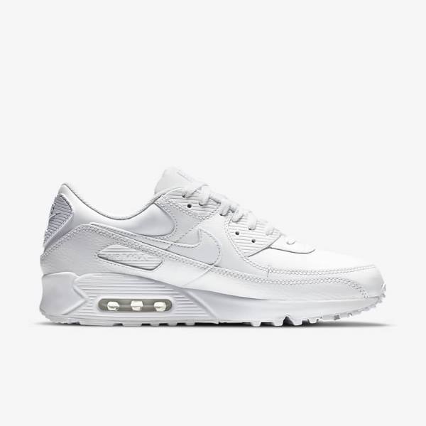 White Men's Nike Air Max 90 LTR Sneakers | NK891RJK