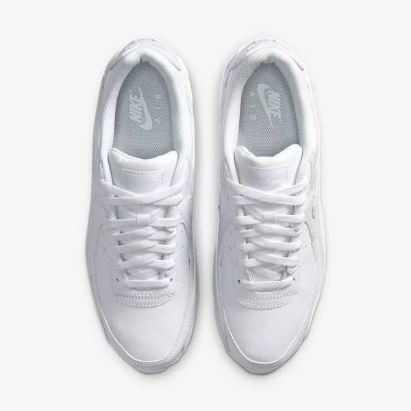 White Men's Nike Air Max 90 LTR Sneakers | NK891RJK