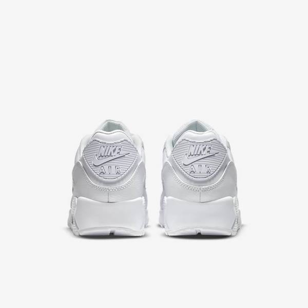 White Men's Nike Air Max 90 LTR Sneakers | NK891RJK