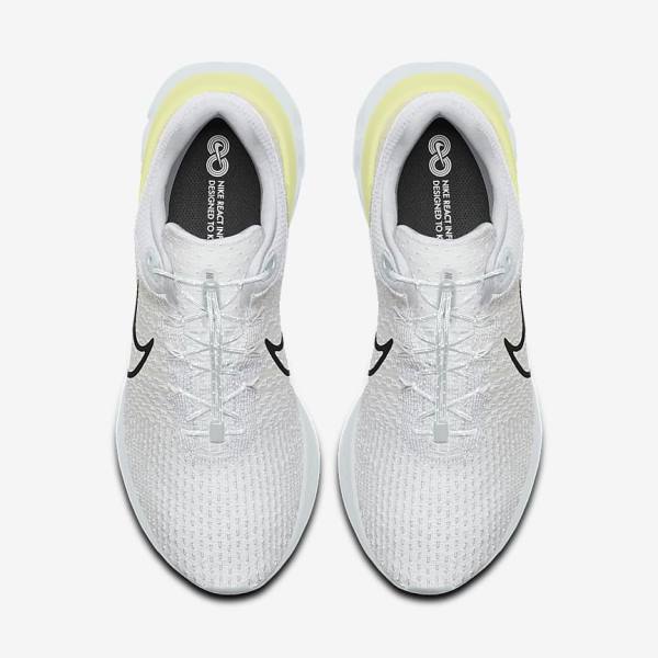 White Men's Nike React Infinity Run 3 By You Custom Road Running Shoes | NK682YTD