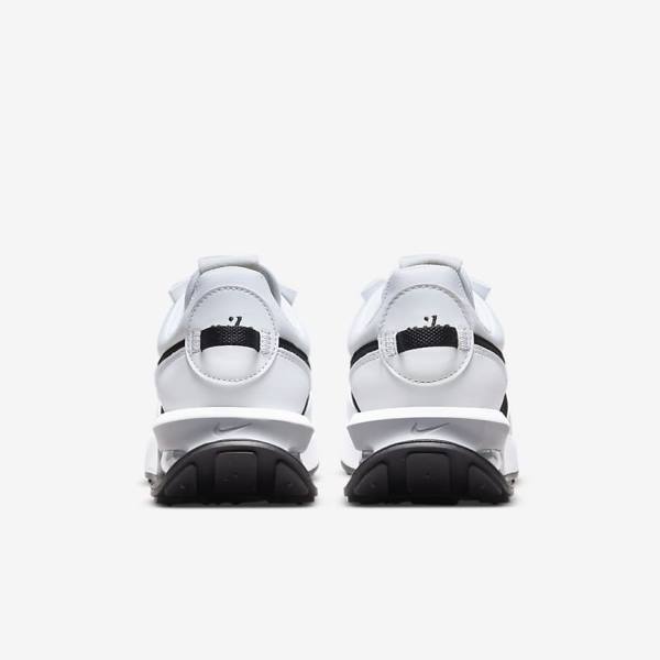 White / Metal Silver / Black Women's Nike Air Max Pre-Day Sneakers | NK049GTY