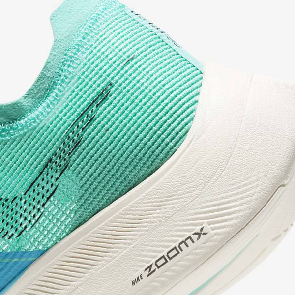 White / Metal Silver / Black Women's Nike ZoomX Vaporfly Next% 2 Road Racing Running Shoes | NK172BRN