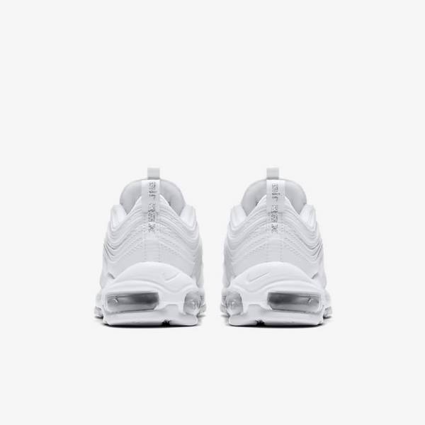 White / Metal Silver / White Kids' Nike Air Max 97 Older Sneakers | NK024VMC