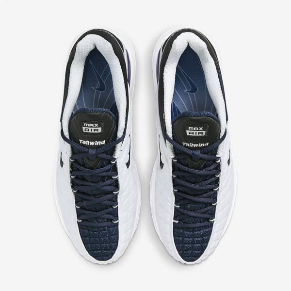 White / Navy / Black / Navy Men's Nike Air Max Tailwind V SP Sneakers | NK146HVK