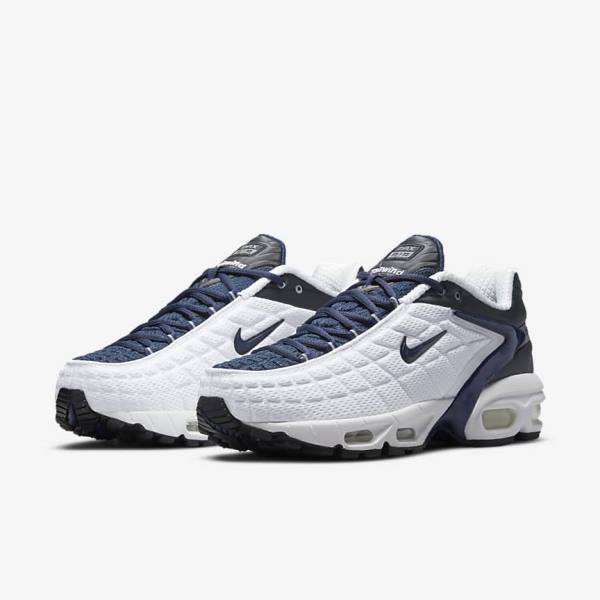 White / Navy / Black / Navy Men's Nike Air Max Tailwind V SP Sneakers | NK146HVK