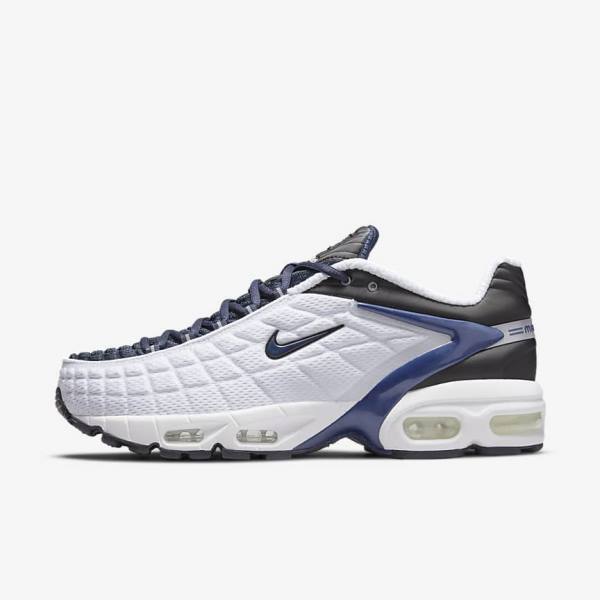 White / Navy / Black / Navy Men\'s Nike Air Max Tailwind V SP Sneakers | NK146HVK