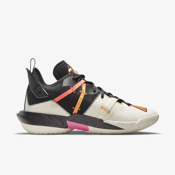 White / Orange / Black Men's Nike Jordan Why Not Zer0.4 Jordan Shoes | NK860FTJ