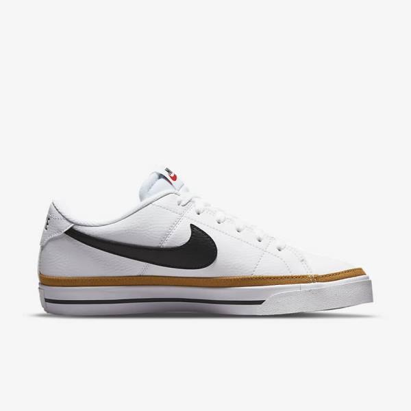 White / Orange / Black Women's Nike Court Legacy Next Nature Sneakers | NK452GET