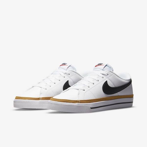 White / Orange / Black Women's Nike Court Legacy Next Nature Sneakers | NK452GET