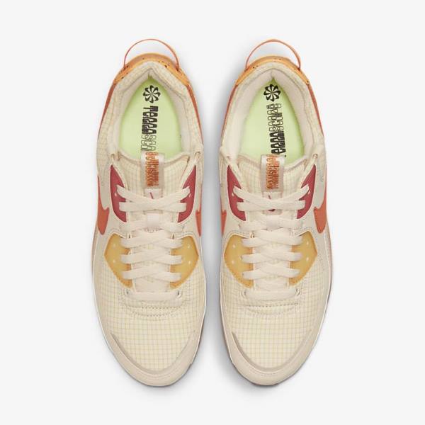 White / Orange / Pink / Yellow Men's Nike Air Max Terrascape 90 Sneakers | NK132WLG