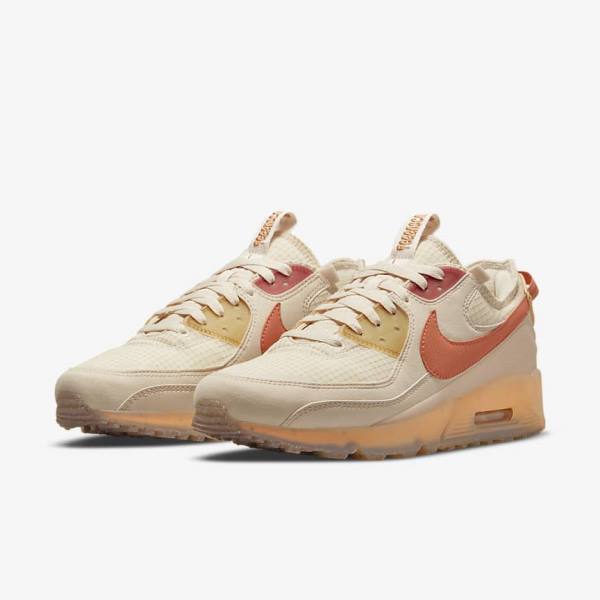 White / Orange / Pink / Yellow Men's Nike Air Max Terrascape 90 Sneakers | NK132WLG