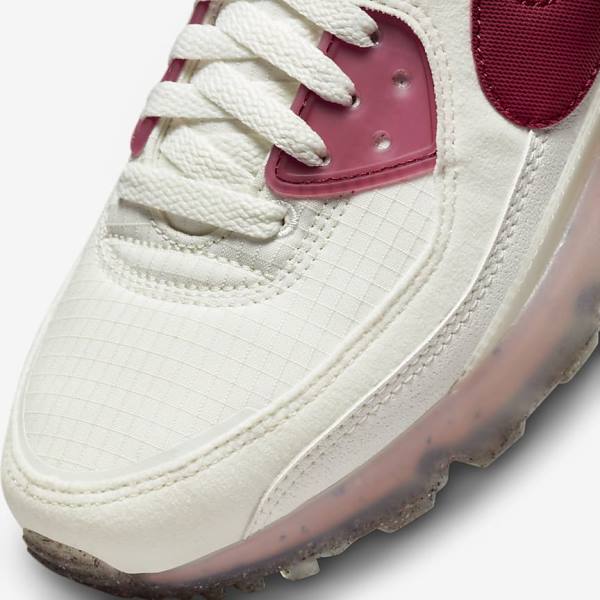 White / Pink / Burgundy Women's Nike Air Max Terrascape 90 Sneakers | NK015JMG