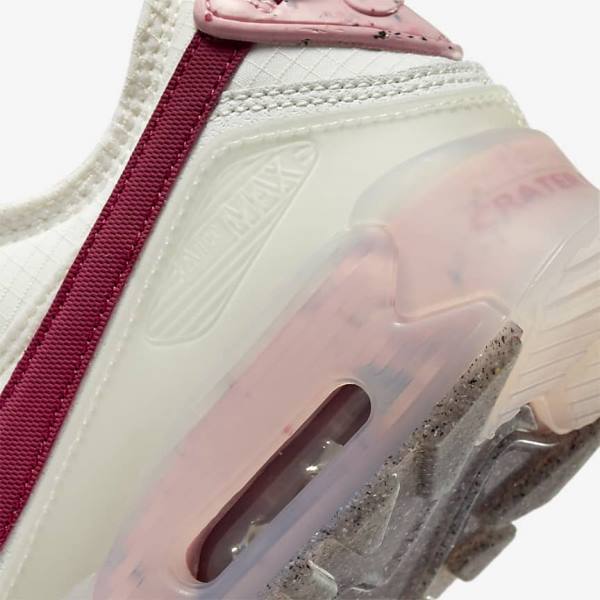 White / Pink / Burgundy Women's Nike Air Max Terrascape 90 Sneakers | NK015JMG