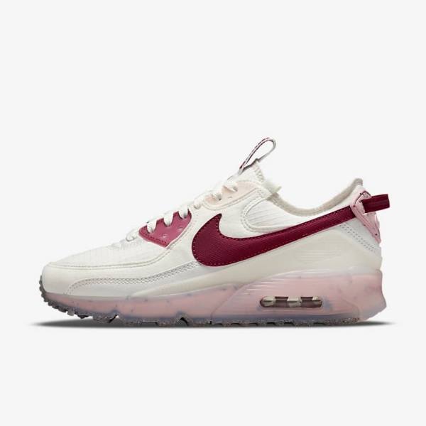 White / Pink / Burgundy Women\'s Nike Air Max Terrascape 90 Sneakers | NK015JMG