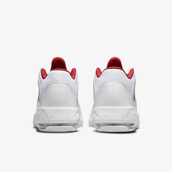 White / Platinum / Black / Red Men's Nike Jordan Max Aura 3 Jordan Shoes | NK830GOA