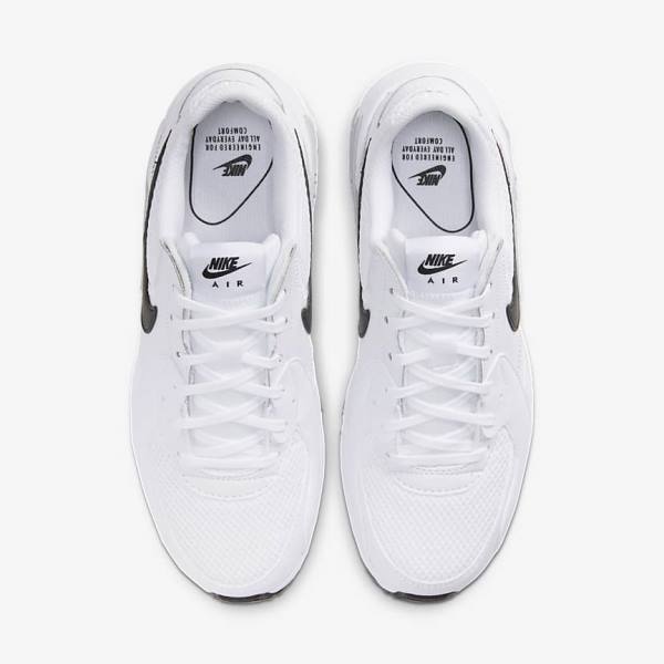 White / Platinum / Black Women's Nike Air Max Excee Sneakers | NK648MTL