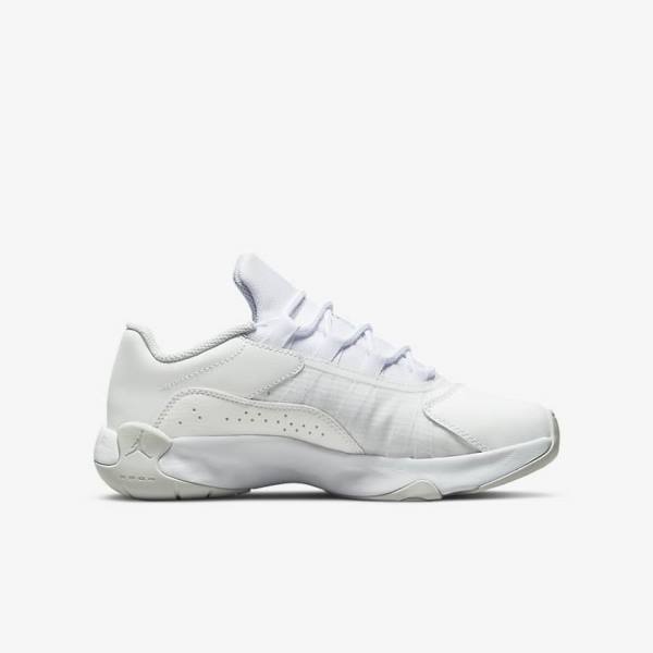 White / Platinum Kids' Nike Air Jordan 11 CMFT Low Older Sneakers | NK058BUF