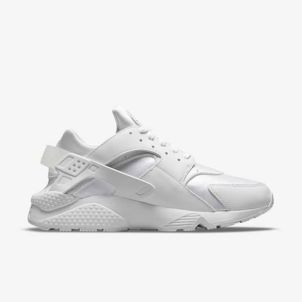 White / Platinum Men's Nike Air Huarache Sneakers | NK473UON