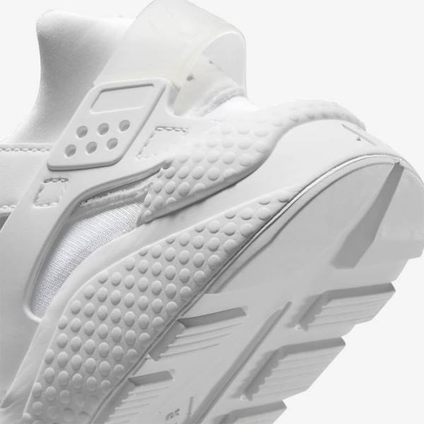 White / Platinum Men's Nike Air Huarache Sneakers | NK473UON