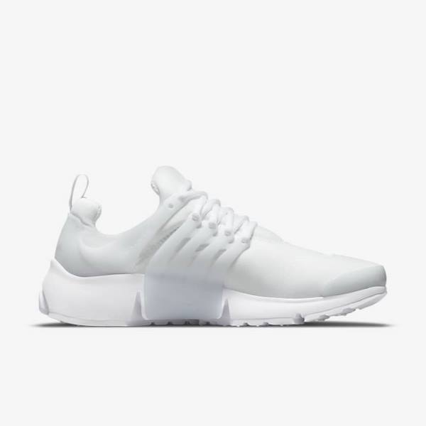 White / Platinum Men's Nike Air Presto Sneakers | NK386YVJ