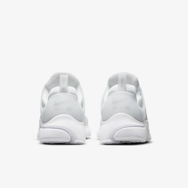 White / Platinum Men's Nike Air Presto Sneakers | NK386YVJ