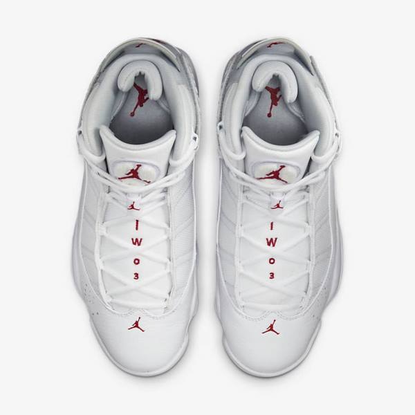 White / Platinum Men's Nike Jordan 6 Rings Jordan Shoes | NK024PWG