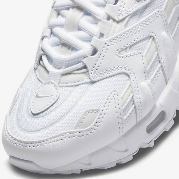 White / Platinum / Metal Silver / White Women's Nike Air Max 96 2 Sneakers | NK253BPF