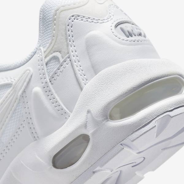 White / Platinum / Metal Silver / White Women's Nike Air Max 96 2 Sneakers | NK253BPF