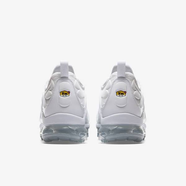 White / Platinum / White Men's Nike Air VaporMax Plus Sneakers | NK941UCM