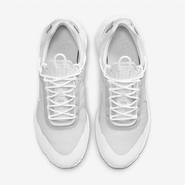 White / Platinum / White Men's Nike React Live Sneakers | NK137XOA