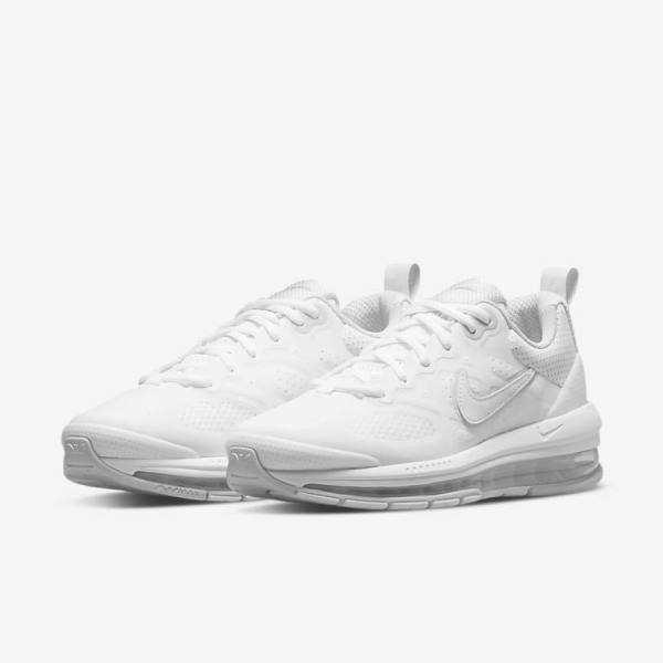 White / Platinum / White Women's Nike Air Max Genome Sneakers | NK170KYM