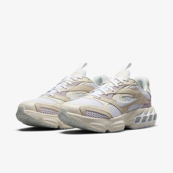 White / Purple / White Women's Nike Zoom Air Fire Sneakers | NK840XZD