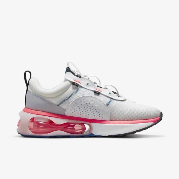 White / Red / Black / Blue Men's Nike Air Max 2021 Sneakers | NK973DWO