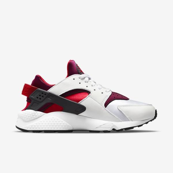 White / Red / Black / Red Men's Nike Air Huarache Sneakers | NK146SRT