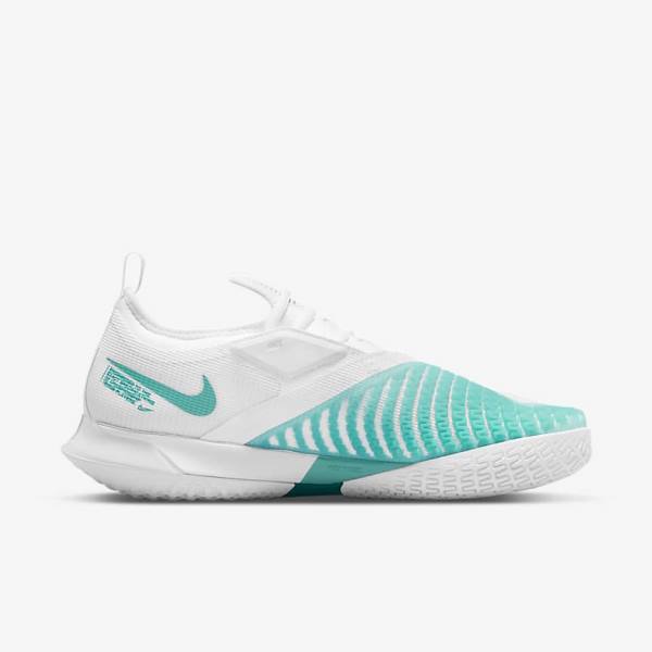 White / Red / Burgundy / Turquoise Men's Nike NikeCourt React Vapor NXT Hard-Court Tennis Shoes | NK609LGT