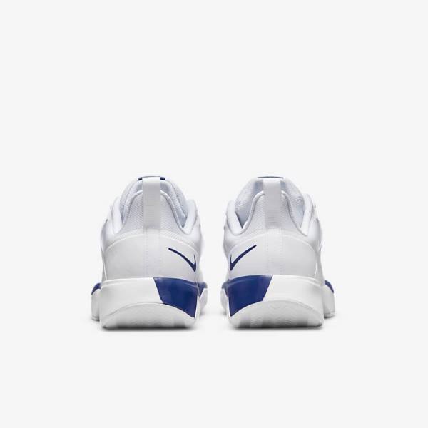 White / Royal Blue Men's Nike NikeCourt Vapor Lite Clay Court Tennis Shoes | NK901QBA