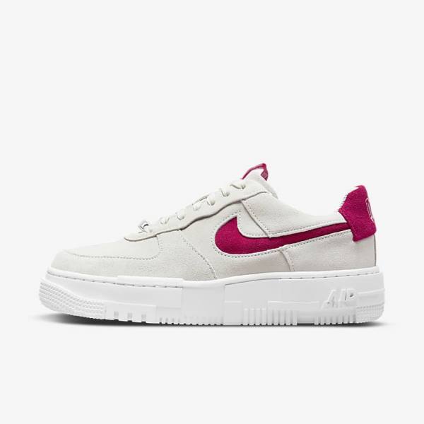 White Women\'s Nike Air Force 1 Pixel Sneakers | NK469TXR