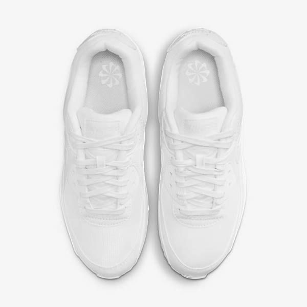 White Women's Nike Air Max 90 Sneakers | NK564ULB