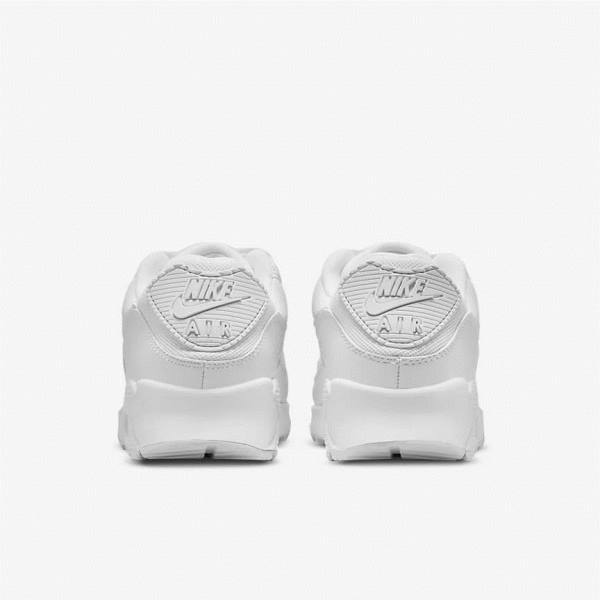 White Women's Nike Air Max 90 Sneakers | NK564ULB