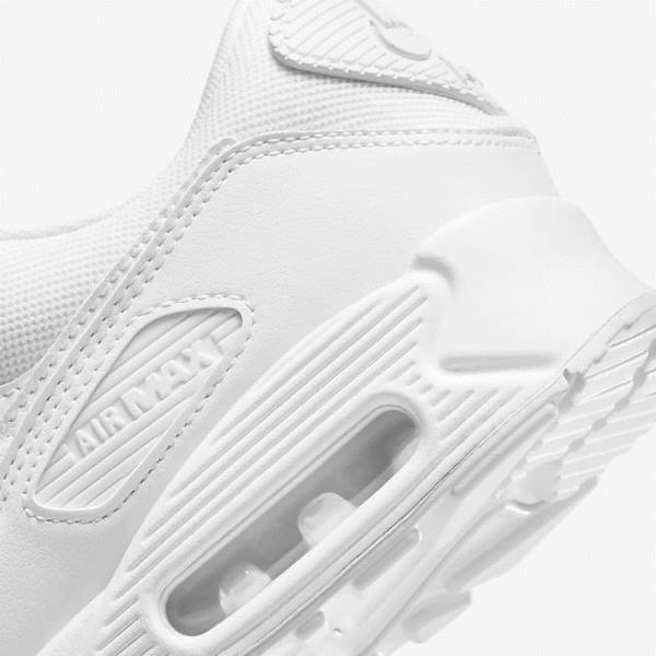 White Women's Nike Air Max 90 Sneakers | NK564ULB