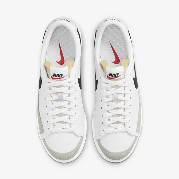 White Women's Nike Blazer Low Platform Sneakers | NK480RHC