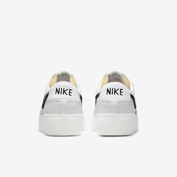 White Women's Nike Blazer Low Platform Sneakers | NK480RHC