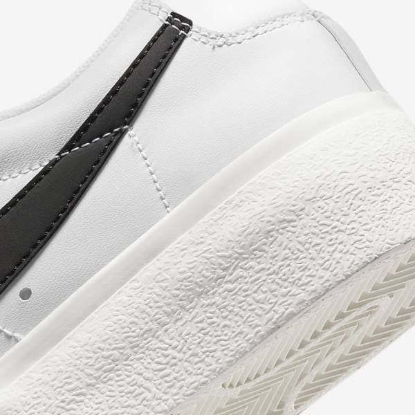 White Women's Nike Blazer Low Platform Sneakers | NK480RHC