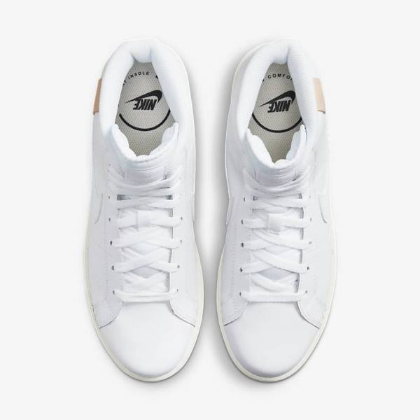 White Women's Nike Court Royale 2 Mid Sneakers | NK792GPM