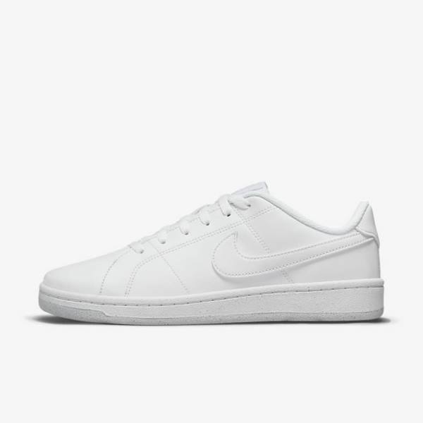 White Women\'s Nike Court Royale 2 Sneakers | NK591ZHJ