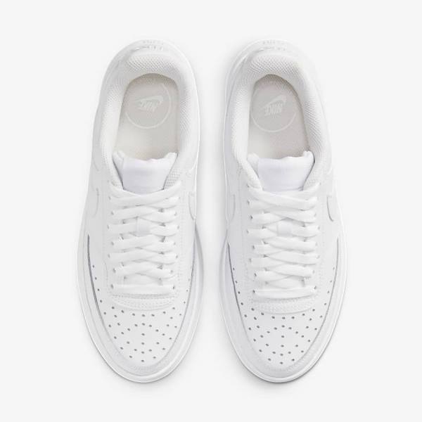 White Women's Nike Court Vision Alta Sneakers | NK146YBT