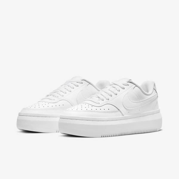 White Women's Nike Court Vision Alta Sneakers | NK146YBT