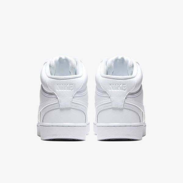 White Women's Nike Court Vision Mid Sneakers | NK172TPU