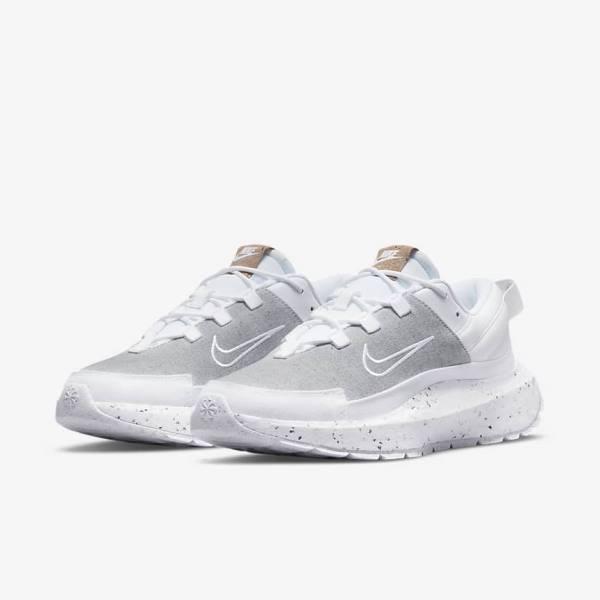 White Women's Nike Crater Remixa Sneakers | NK905EFR