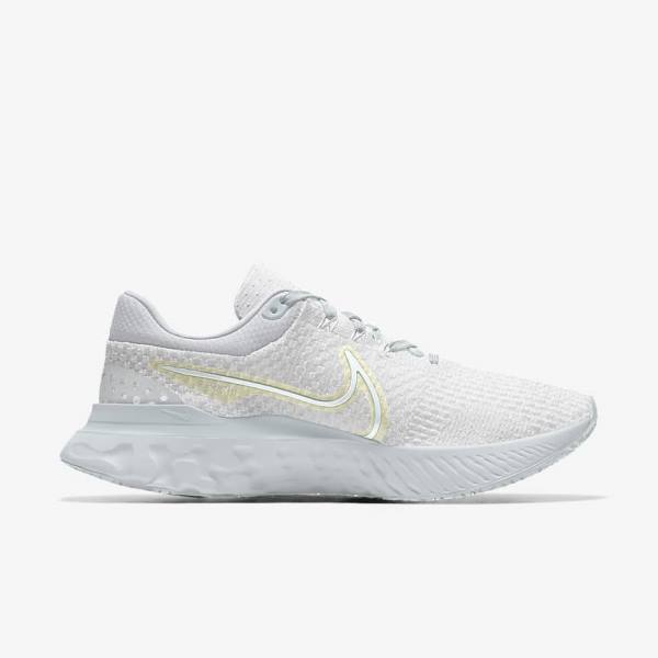 White Women's Nike React Infinity Run 3 By You Custom Road Running Shoes | NK963EBX